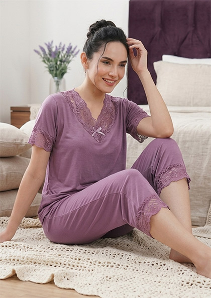 Buy Online LOVEBIRD F611 Modal Nighty Set 6 Pcs | Lovebird