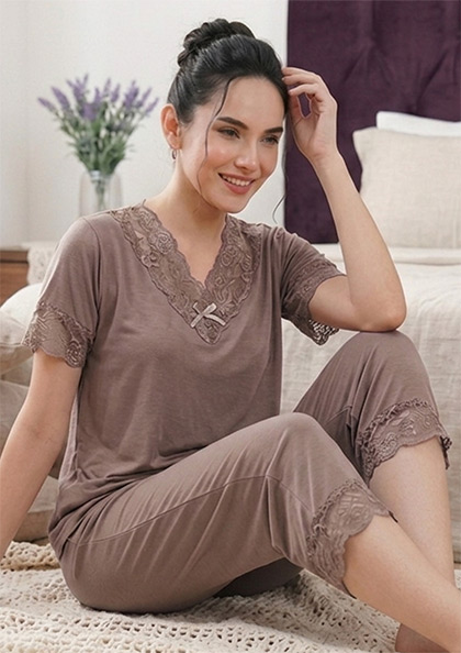Buy Online LOVEBIRD F611 Modal Nighty Set 6 Pcs | Lovebird