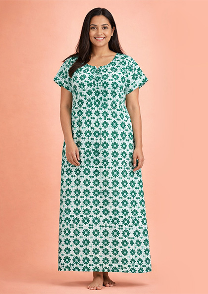 Buy Online LOVEBIRD Batik-03 Cotton Blend Nighty | Lovebird