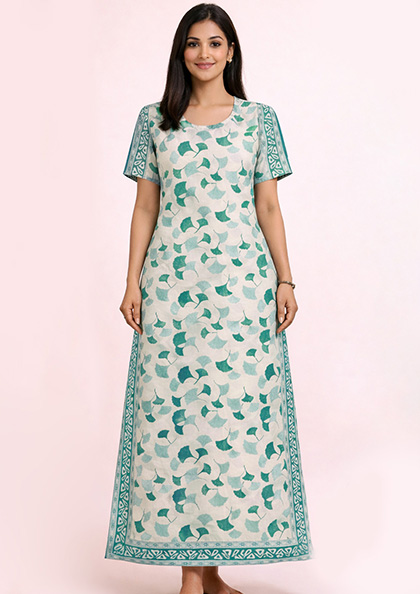 Buy Online LOVEBIRD Batik-04 Cotton Blend Nighty | Lovebird