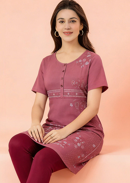 Buy Online LOVEBIRD Ns8852 Kurti Night Suit | Lovebird