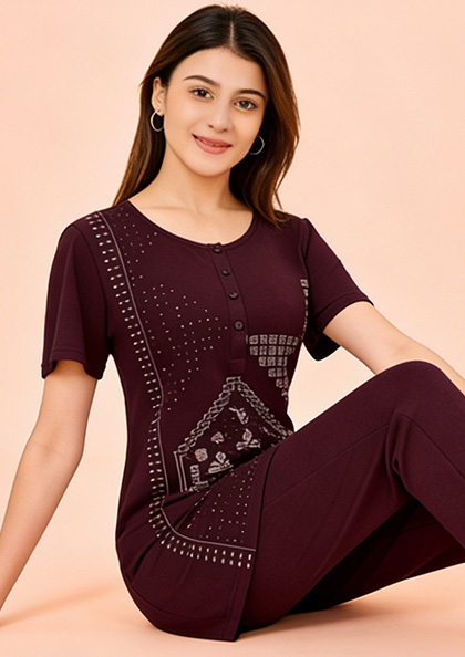 Buy Online LOVEBIRD Ns8852 Kurti Night Suit | Lovebird
