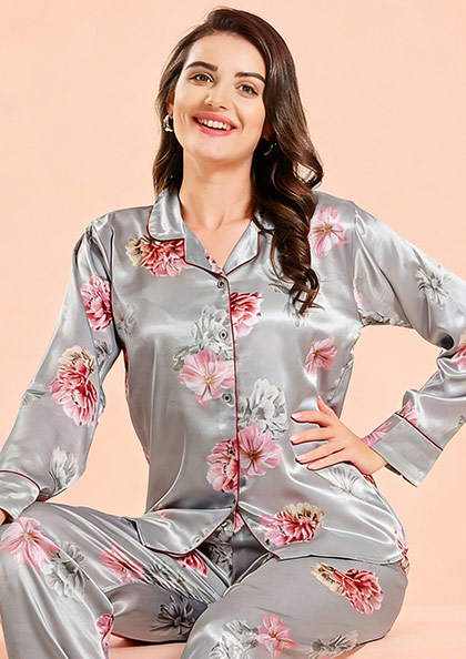 NS6604 SATIN PRINT NIGHT SUIT