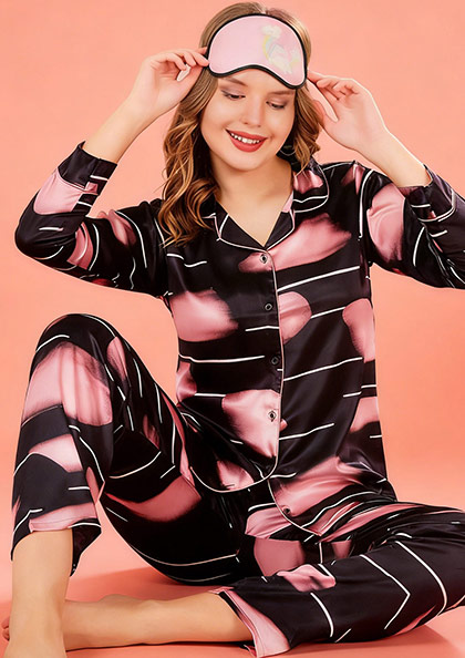 NS6612 SATIN PRINT NIGHT SUIT