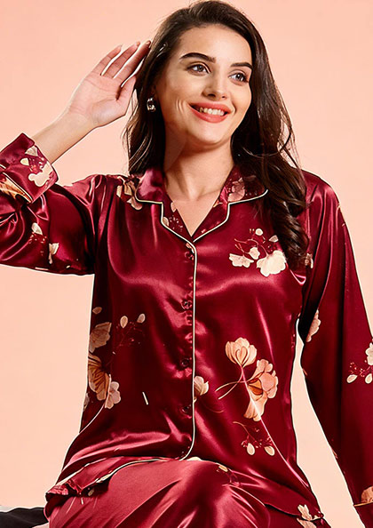 NS6627 SATIN PRINT NIGHT SUIT