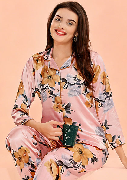 NS6628 SATIN PRINT NIGHT SUIT