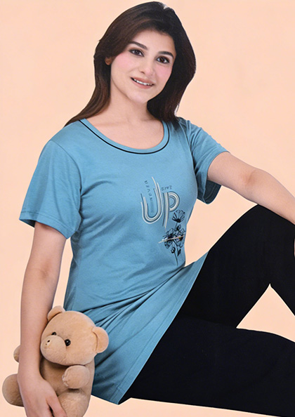 NS8854 LONG KURTI NIGHT SUIT