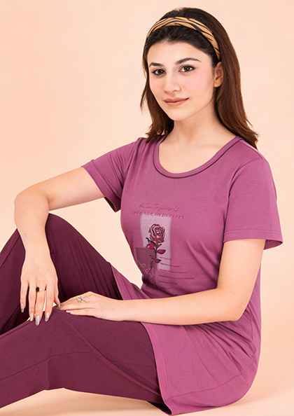 Buy Online LOVEBIRD Ns8854 Long Kurti Night Suit | Lovebird