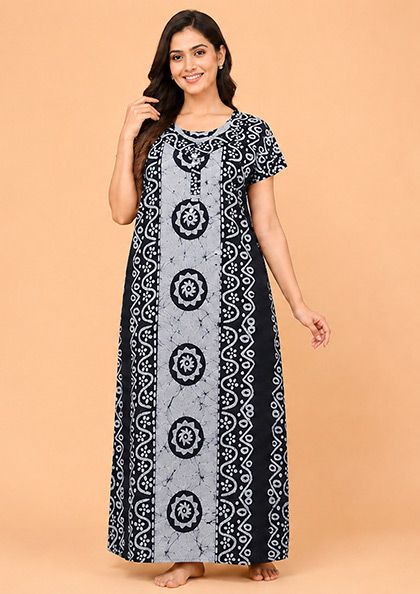 Buy Online LOVEBIRD Batik-07 Cotton Blend Nighty | Lovebird