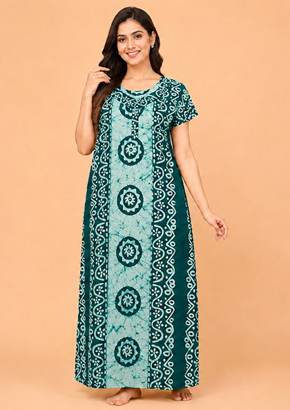 Buy Online LOVEBIRD Batik-07 Cotton Blend Nighty | Lovebird