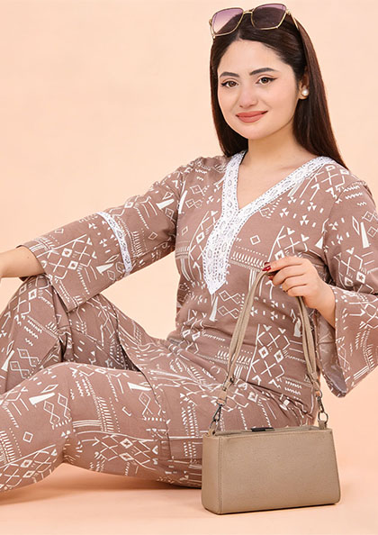 Buy Online LOVEBIRD Ns8867 Kurti Long Night Suit | Lovebird