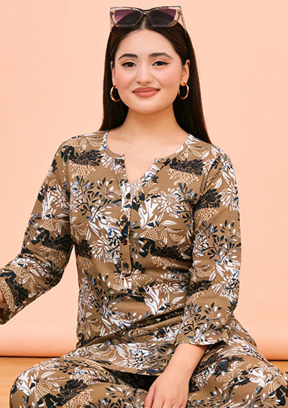 Buy Online LOVEBIRD Ns8866 Kurti Plazo Night Suit | Lovebird