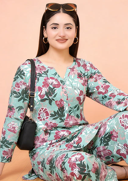 NS8866 KURTI PLAZO NIGHT SUIT