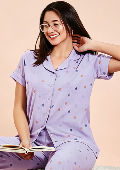 Buy Online LOVEBIRD Ns8869 Crush Cotton Night Suit | Lovebird