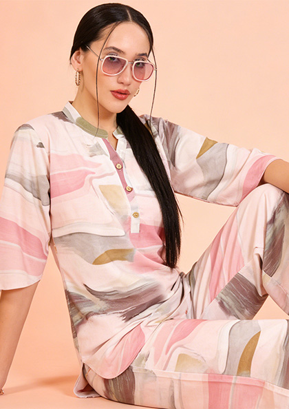 Buy Online LOVEBIRD Co-ord Set 6630 Rayon Night Suit | Lovebird