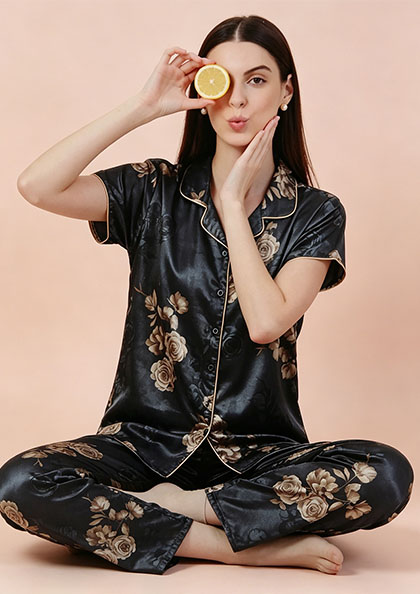 Buy Online LOVEBIRD Ns6638 Satin Night Suit | Lovebird