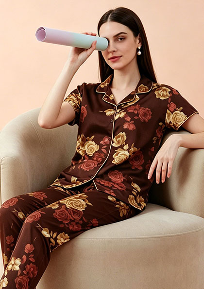 NS6638 SATIN NIGHT SUIT