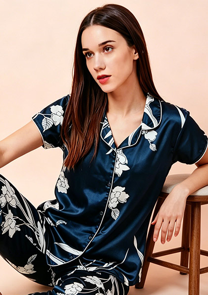 Buy Online LOVEBIRD Ns6641 Satin Night Suit | Lovebird