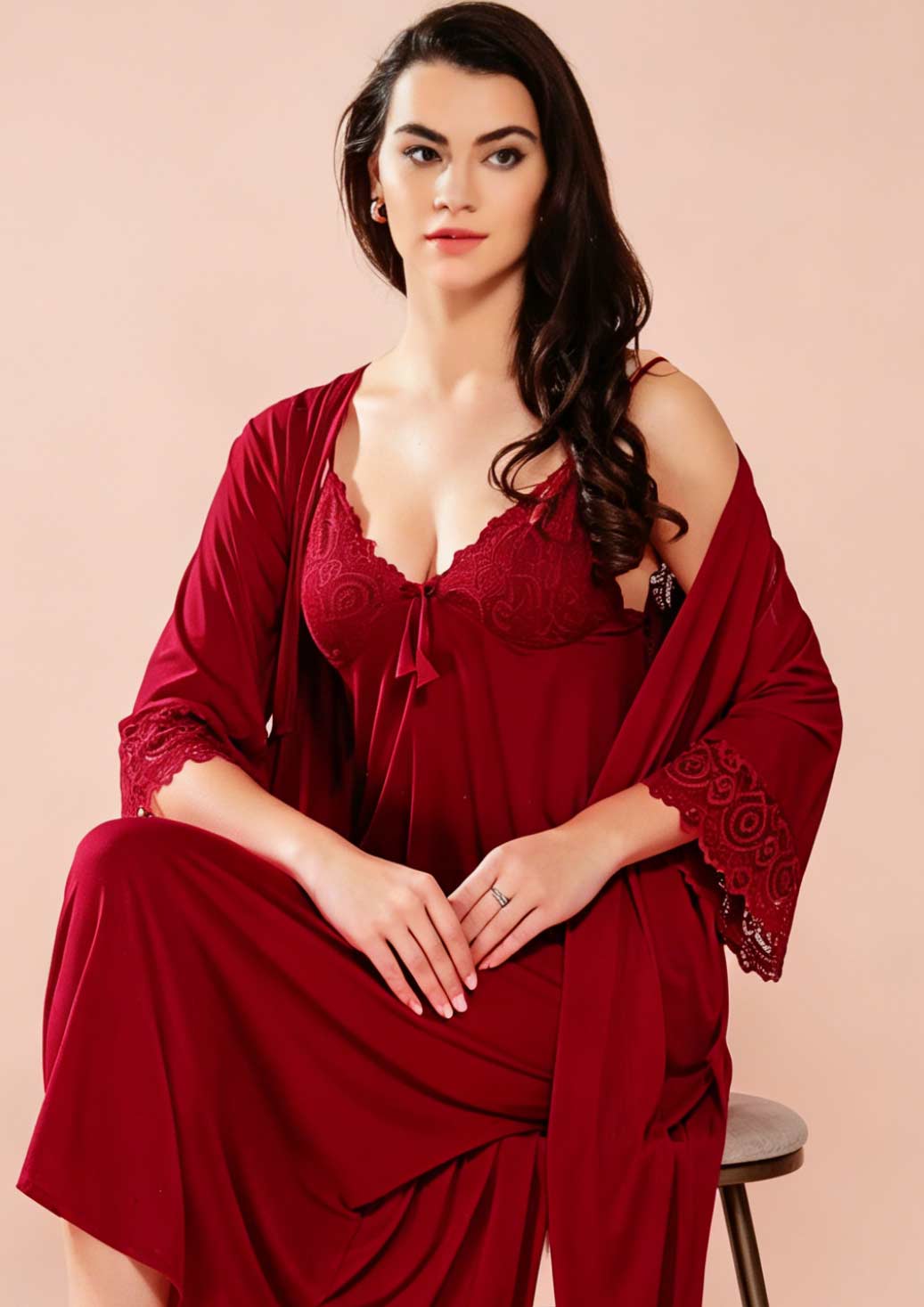 Buy Online LOVEBIRD C268 Long Nighty Long Gown | Lovebird
