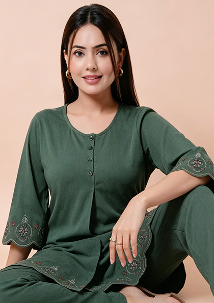 NS8875 LONG KURTI NIGHT SUIT