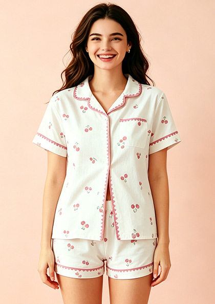 NS8876 CRUSH COTTON NIGHT SUITS 3PC SET