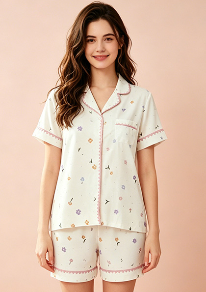 Buy Online LOVEBIRD Ns8877 Crush Cotton Night Suits 3pc Set | Lovebird