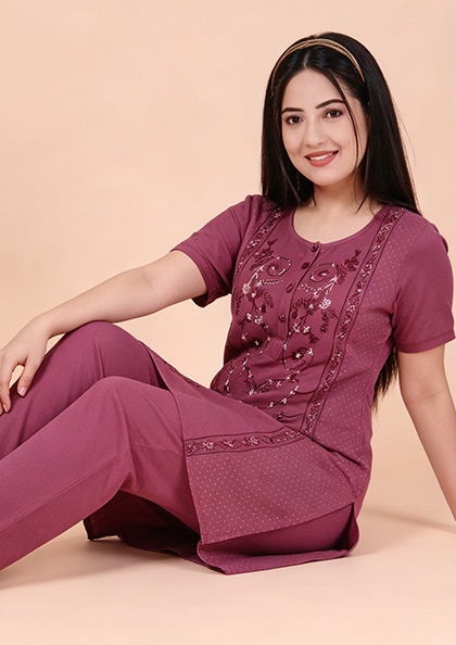 NS8884 LONG KURTI NIGHT SUIT