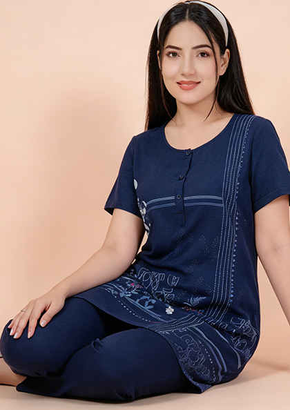 Buy Online LOVEBIRD Ns8884 Long Kurti Night Suit | Lovebird