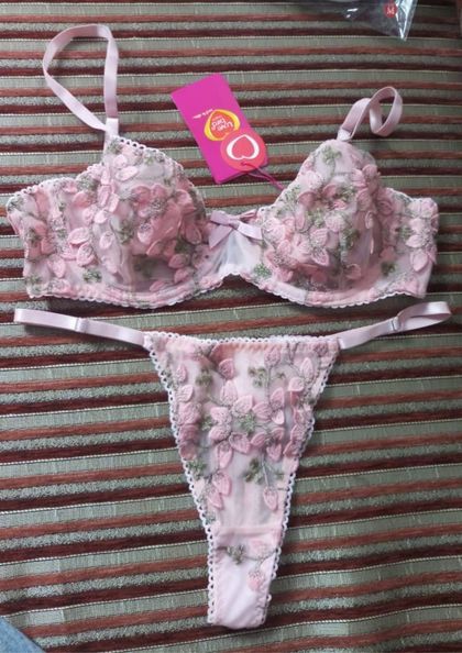 THS2602 BRA PANTY THONG SET FANCY bra 5 star review image