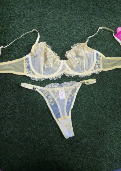 THS2604 BRA PANTY THONG SET FANCY bra 5 star review image
