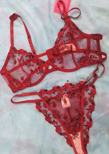 THS2605 BRA PANTY THONG SET FANCY bra 5 star review image