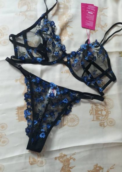 THS2606 BRA PANTY THONG SET FANCY bra 5 star review image
