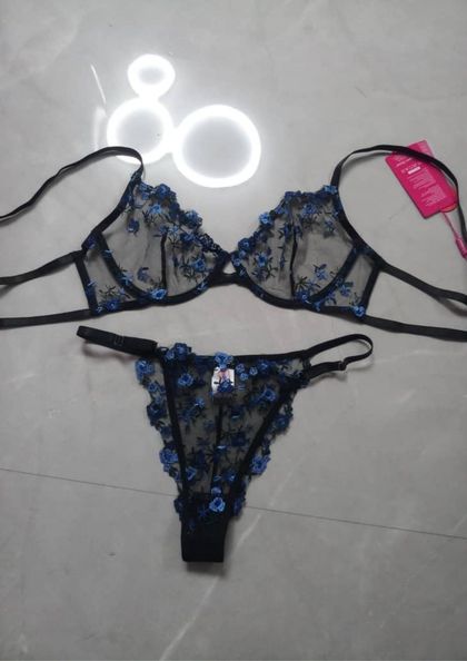 THS2606 BRA PANTY THONG SET FANCY bra 5 star review image