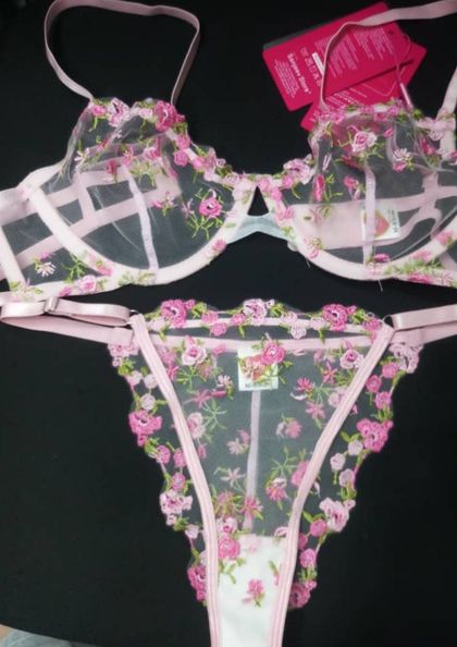 THS2607 BRA PANTY THONG SET FANCY bra 5 star review image