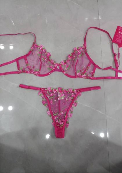 THS2608 BRA PANTY THONG SET FANCY bra 5 star review image
