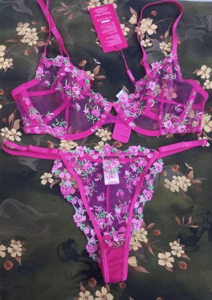 THS2608 BRA PANTY THONG SET FANCY bra 5 star review image