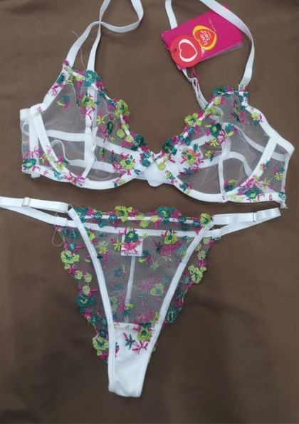 THS2609 BRA PANTY THONG SET FANCY bra 5 star review image