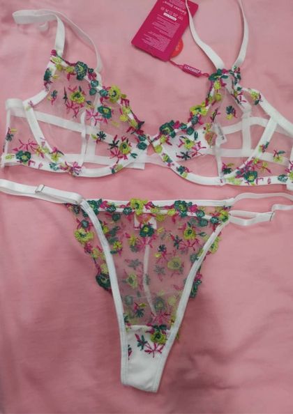 THS2609 BRA PANTY THONG SET FANCY bra 5 star review image