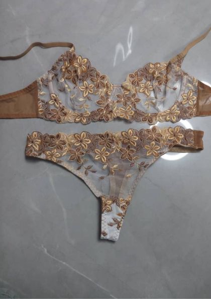 THS2610 BRA PANTY THONG SET FANCY bra 5 star review image