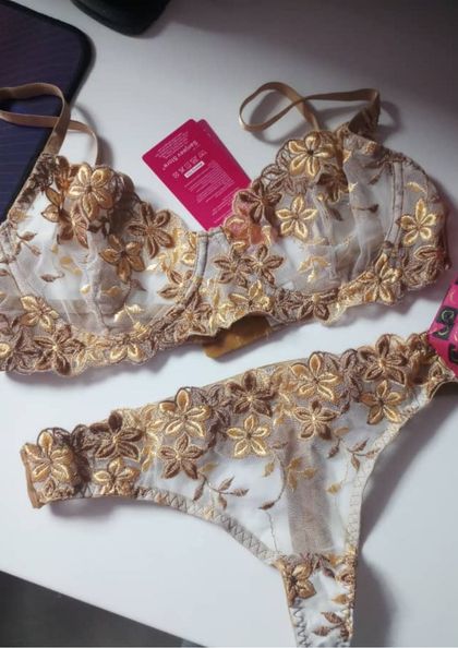 THS2610 BRA PANTY THONG SET FANCY bra 5 star review image