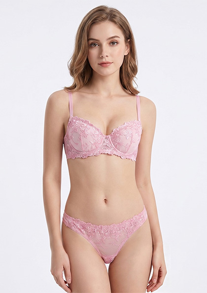 THS2611 BRA PANTY THONG SET FANCY