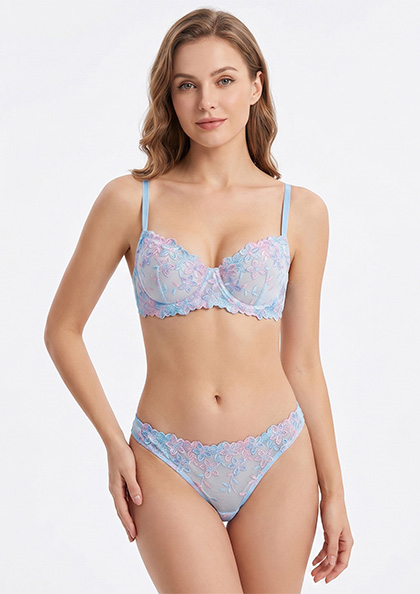 THS2612 BRA PANTY THONG SET FANCY
