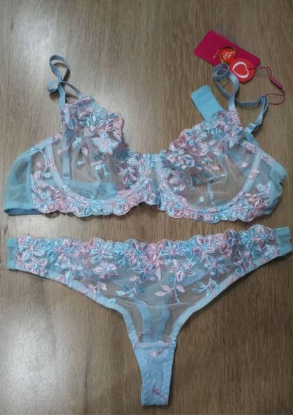 THS2612 BRA PANTY THONG SET FANCY bra 5 star review image