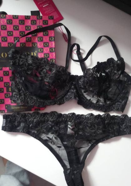 THS2613 BRA PANTY THONG SET FANCY bra 5 star review image