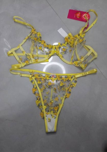 THS2615 BRA PANTY THONG SET FANCY bra 5 star review image