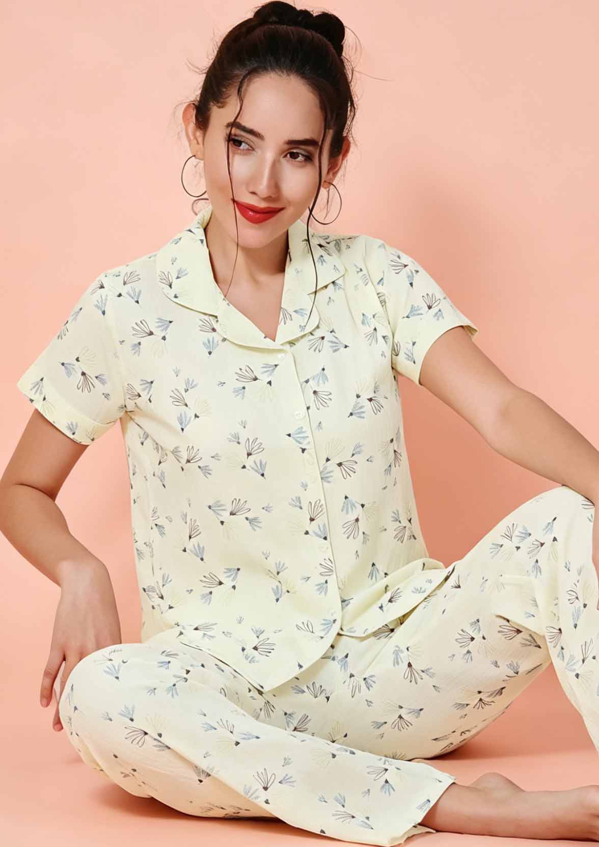 Buy Online LOVEBIRD Ns8886 Crush Cotton Night Suit | Lovebird