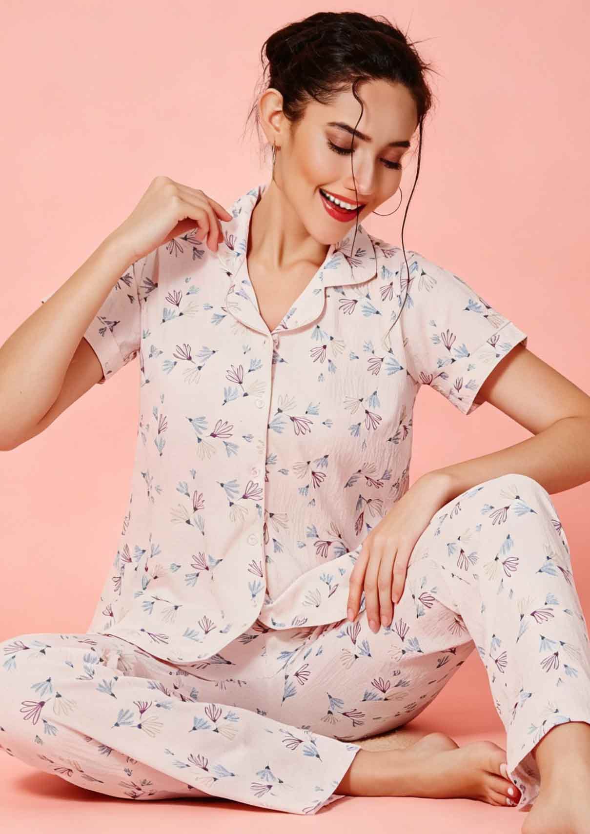 Buy Online LOVEBIRD Ns8886 Crush Cotton Night Suit | Lovebird