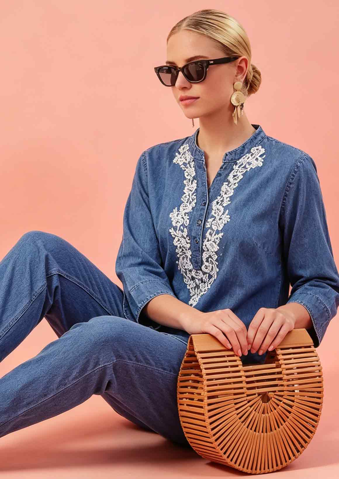 CO-ORD SET 6654 DENIM NIGHT SUIT