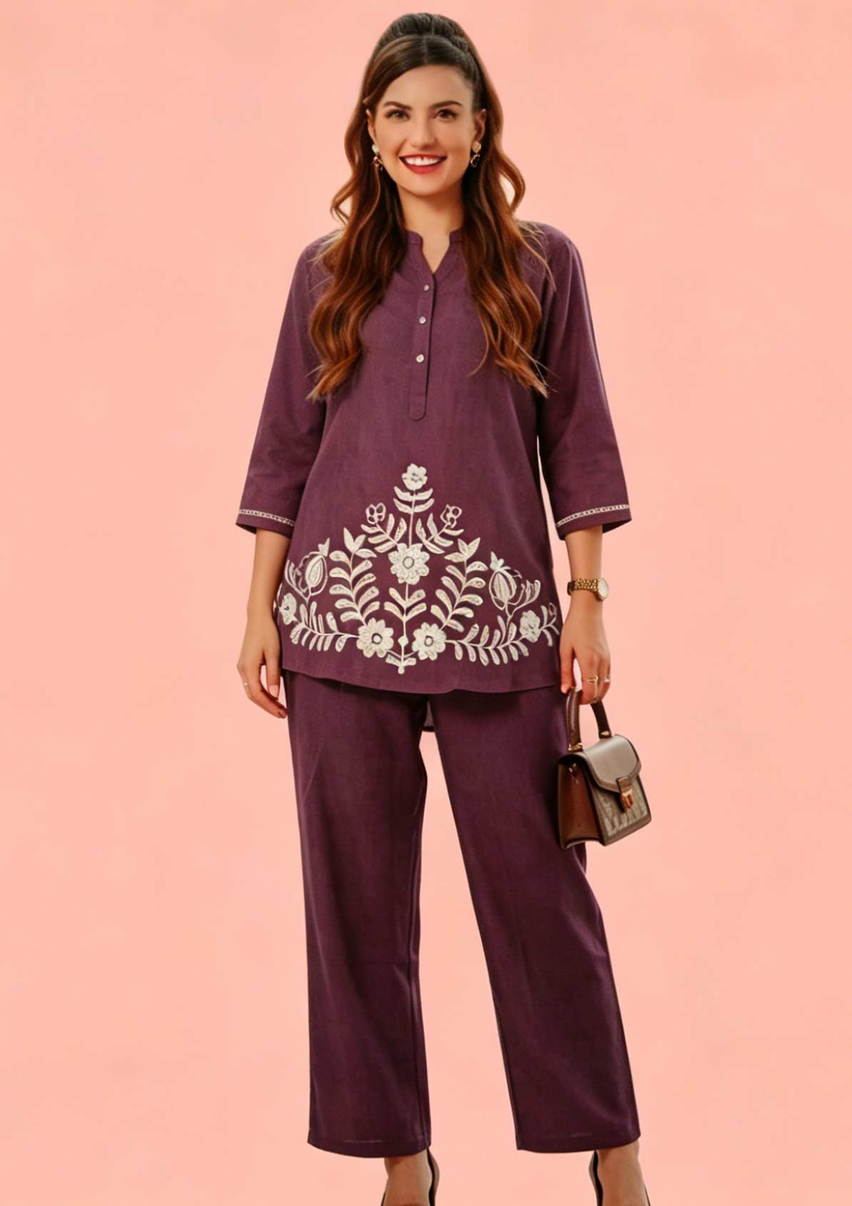 CO-ORD SET 6657 LINEN NIGHT SUIT