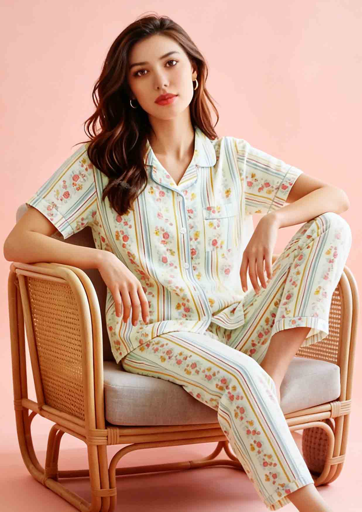 NS8892 CRUSH COTTON NIGHT SUIT
